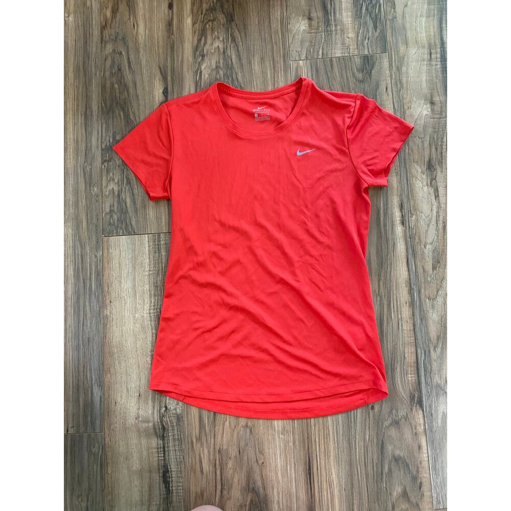 Nike Dri Fit Womens Orange Shirt SZ S